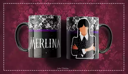 vectores plantilas MERLINA,SERIE,NETFLIX,